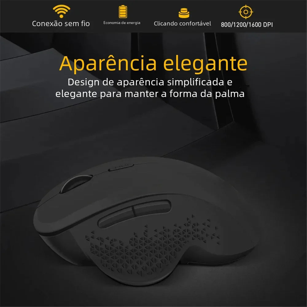 Mouse sem Fio Ergonômico
