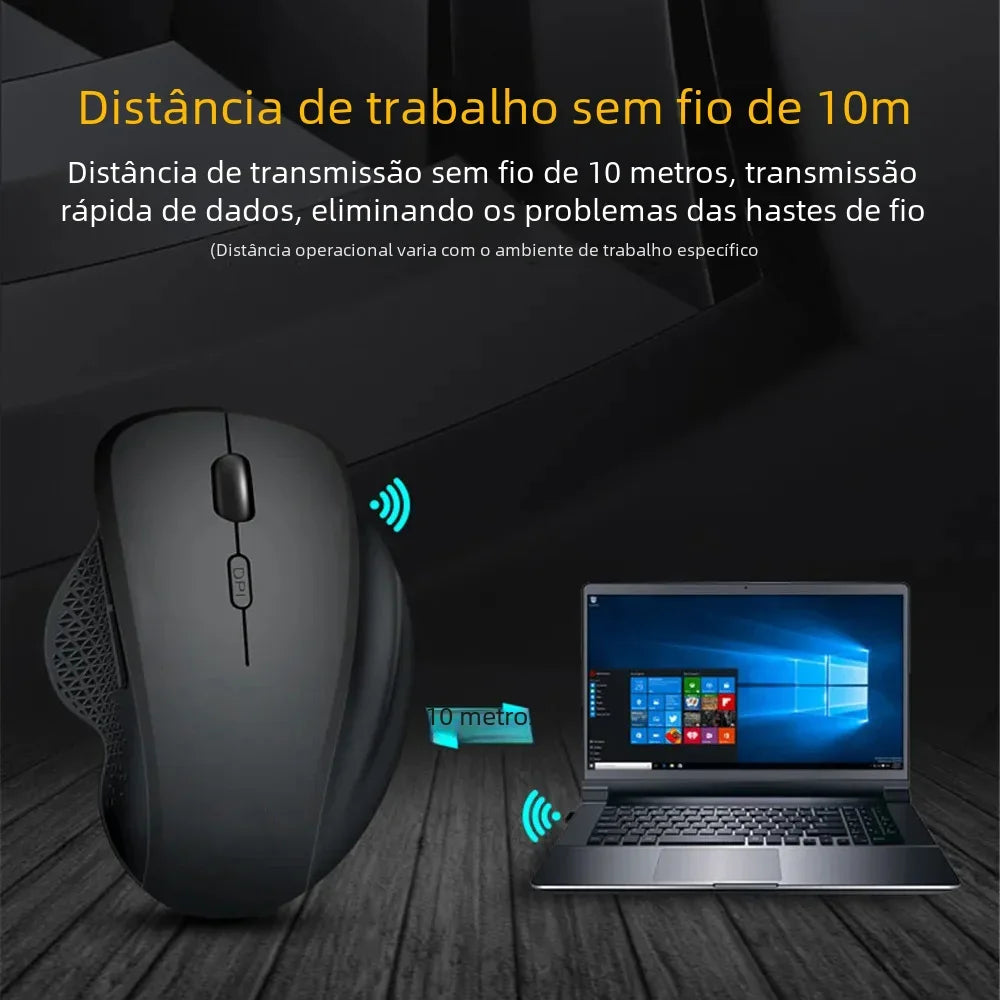 Mouse sem Fio Ergonômico